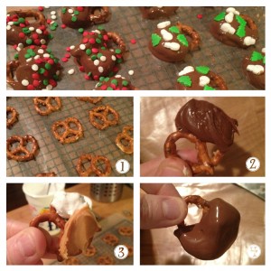 Holiday Chocolate Covered Pretzels