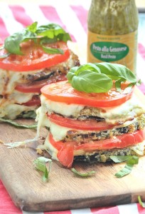 Baked Eggplant Caprese Stacks